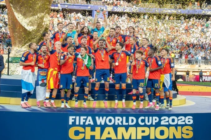španělsko oslavuje titul world cup