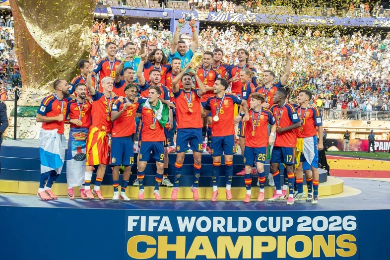 španělsko oslavuje titul world cup